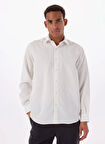 Gmg Fırenze Slim Fit Gömlek Yaka Ekru Erkek Gömlek GU25MSS02218