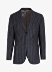 Slim Fit Çizgili Antrasit Erkek Takım Elbise BBFW24MSU009