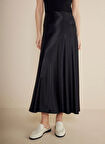 Brooks Brothers Normal Bel Siyah Kadın Midi Etek BBSS25FSK005