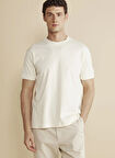 Brooks Brothers Bisiklet Yaka Bej Erkek T-Shirt BBFW25MTS004