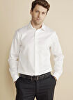 Brooks Brothers Slim Fit Klasik Yaka Beyaz Erkek Gömlek BBFW25MSH020