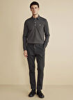 Brooks Brothers Normal Bel Düz Paça Standart Antrasit Erkek Pantolon BBFW25MPT014