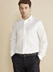 Brooks Brothers Slim Fit Klasik Yaka Beyaz Erkek Gömlek BBFW25MSH023