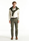 Ted Baker Normal Bel Slim Tapered Paça Slim Fit Haki Erkek Pantolon TBMRTR1040