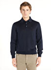 Ted Baker Düz Lacivert Erkek Polo T-Shirt TBMRKW1042