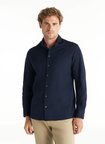 Ted Baker Lacivert Erkek İtalyan Comfort Fit Oxford Gömlek TBMRSH1084