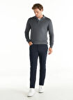 Ted Baker Normal Bel Slim Paça Slim Fit Lacivert Erkek Pantolon TBMRTR1048