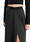 Ted Baker Standart Bel Antrasit Kadın Düz Midi Etek TBWRSK1015