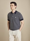 Brooks Brothers Lacivert - Beyaz Erkek Standart Triko Kazak BBSS26MKL004