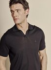 Brooks Brothers Siyah Erkek Standart Fit Logo Baskılı Kısa Kollu Triko T-Shirt BBSS26MKL020