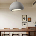 Tretan Büyük Gri Modern Sarkıt Oturma Odası Salon Sarkıt Avize