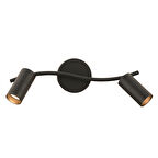 Dusan Siyah 2Li Modern Duvar Lambası Spot Aplik