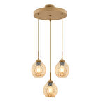 Nino 3Lü Yuvarlak Eskitme Modern Sarkıt Oturma Odası Salon Sarkıt Avize