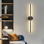 Terry Siyah Kablosuz Şarjlı Dokunmatik Pilli Led Duvar Lambası,Tablo Üstü Aplik