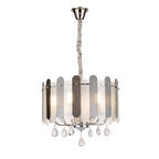 Madera 50'Lik Krom Füme Camlı Kristal Taşlı Avize