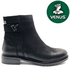 Venüs Vacca Hakiki Deri Düz Kaymaz Taban Ortopedik Kadın Bot