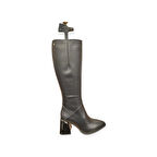 VENÜS 2552005K SİVRİ BURUN TOPUKLU KLASİK DERİ KADIN ÇİZME