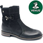 Venüs Kay Hakiki Deri Düz Kaymaz Taban Ortopedik Kadın Bot