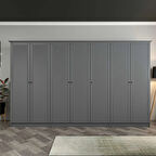 Kale 7 Kapaklı 2Ç Taçlı Dolap Antrasit Mebran Panjur Antrasit 190CM