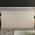 Kale 8 Kapaklı 2Ç Taçlı Dolap Kumtaşı Mebran Panjur Kumtaşı 190CM