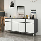 Elina Ayaklı Konsol - Antrasit/Beyaz