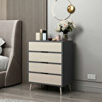 Elina Ayaklı 4 Çekmeceli Şifonyer - Antrasit/Kumtaşı