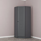 Kale 1 Kapaklı Köşe Dolap Antrasit Mebran Panjur 210CM