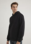 Kapüşonlu Siyah Sweatshirt 0S10330-900