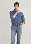 Jayden Classic Denim Indigo Mavisi Jean Gömlek 0211065-89294