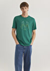 Mavi Logo Baskılı Yeşil Tişört 0610635-71916