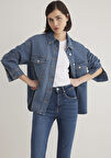 Bekka Classic Denim Indigo Mavisi Jean Gömlek 1211000-89250