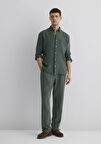 Yeşil Keten Pantolon 0010358-71598