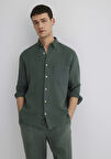 Yeşil Keten Gömlek 0211472-71598
