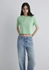 Yeşil Crop Tişört 1613072-71759
