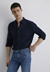 Lacivert Liyosel Gömlek 0211582-70488