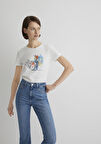 Bisiklet Baskılı Ekru Tişört 1613162-70057