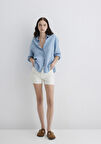 Verna Off White 90lar Jean Şort 1410059-90443