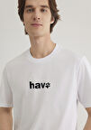 Hav Baskılı Beyaz Tişört 0612759-620