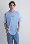 Baskılı Mavi Tişört 0612810-85440