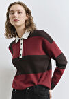 Blok Renkli Bordo Triko Polo 1710708-90695