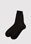 Yün Karışımlı Siyah Bot Çorabı 0911959-900