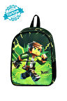 Waddell Lisanslı MayCraft Creeper Temalı Okul Öncesi Anaokul , Kreş Erkek Çocuk Sırt Çantası