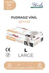 Vinil Şeffaf Pudrasız Muayene Eldiveni L - 1 Paket 100'lü Vinil Şeffaf Pudrasız Muayene Eldiveni L - 1 Paket 100'lü