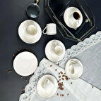 Porser Lumina 12 Parça Kahve Fincan Takımı Platin File