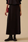 Kadın Basic Kloş Uzun Etek - Siyah | M