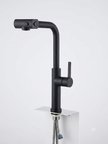 BANYO NATURAL ALBA SİYAH SPİRALLİ EVYE BATARYASI (BTR-109S)
