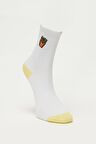 Yüksek Kesim Beyaz Tekli Çorap