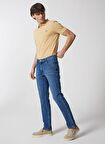 Wrangler Normal Bel Slim Fit Koyu Mavi Erkek Denim Pantolon W12S084W83 Texas Slim Jean Pantolon