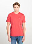 Lee Bisiklet Yaka Mercan Erkek T-Shirt ML60UFQ512 Regular Fit Patch Logo