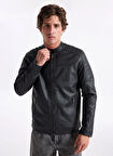 Lee Siyah Erkek Deri Ceket CHL242469001 Siyah Deri Ceket